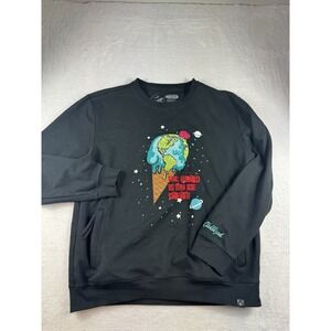 Civilized Sweatshirt Mens Small Black Embroidered Ice Cream Cone Mens 3XL